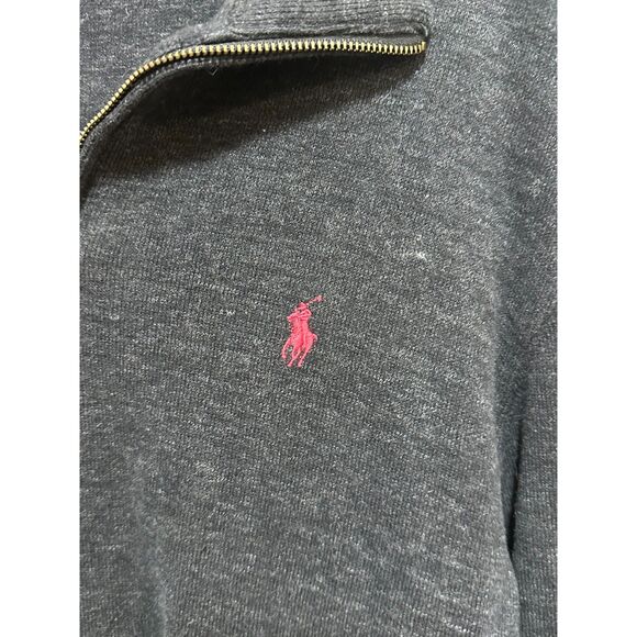 Polo Ralph Lauren Men's 1/4 Zip Pullover Sweater Charcoal Gray Size L‎ - Picture 4 of 6